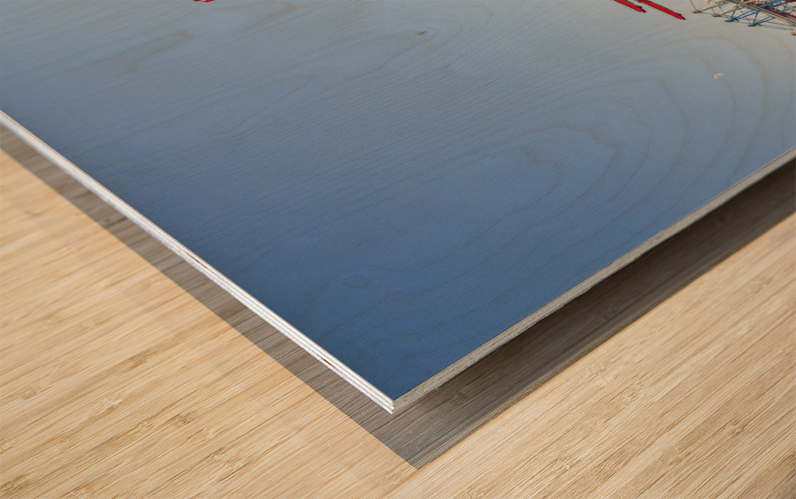 Harbor Cranes in Hamburg Wood print