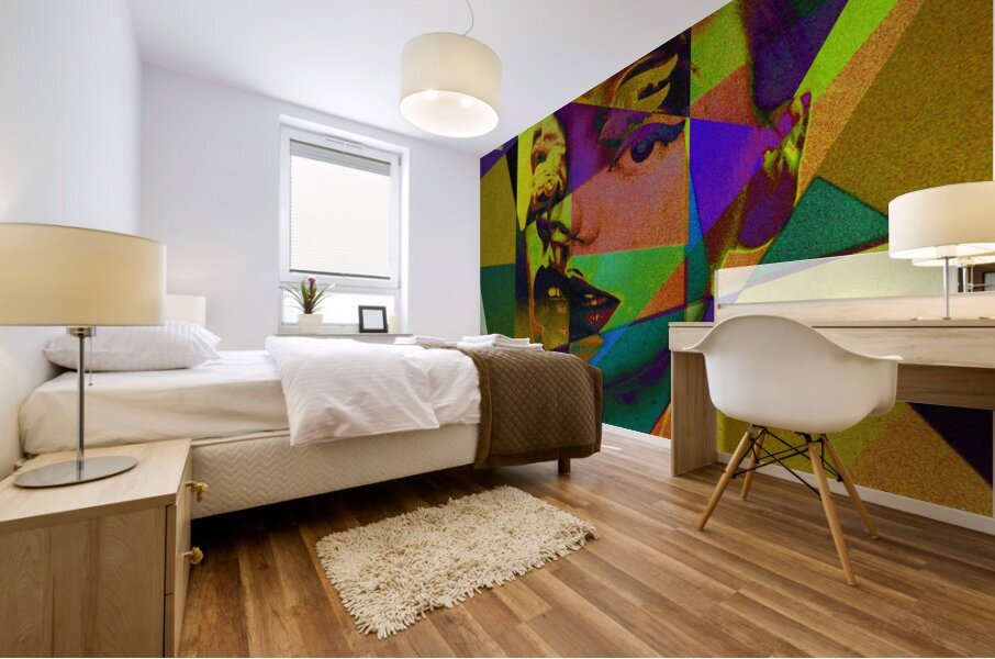 Multiple Faces Mural print