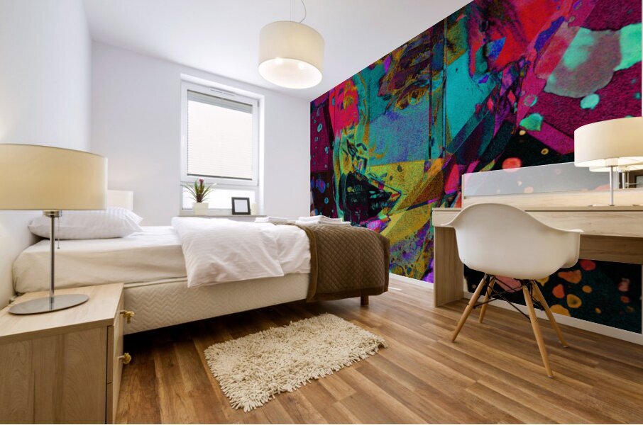 Multiple Faces Mural print