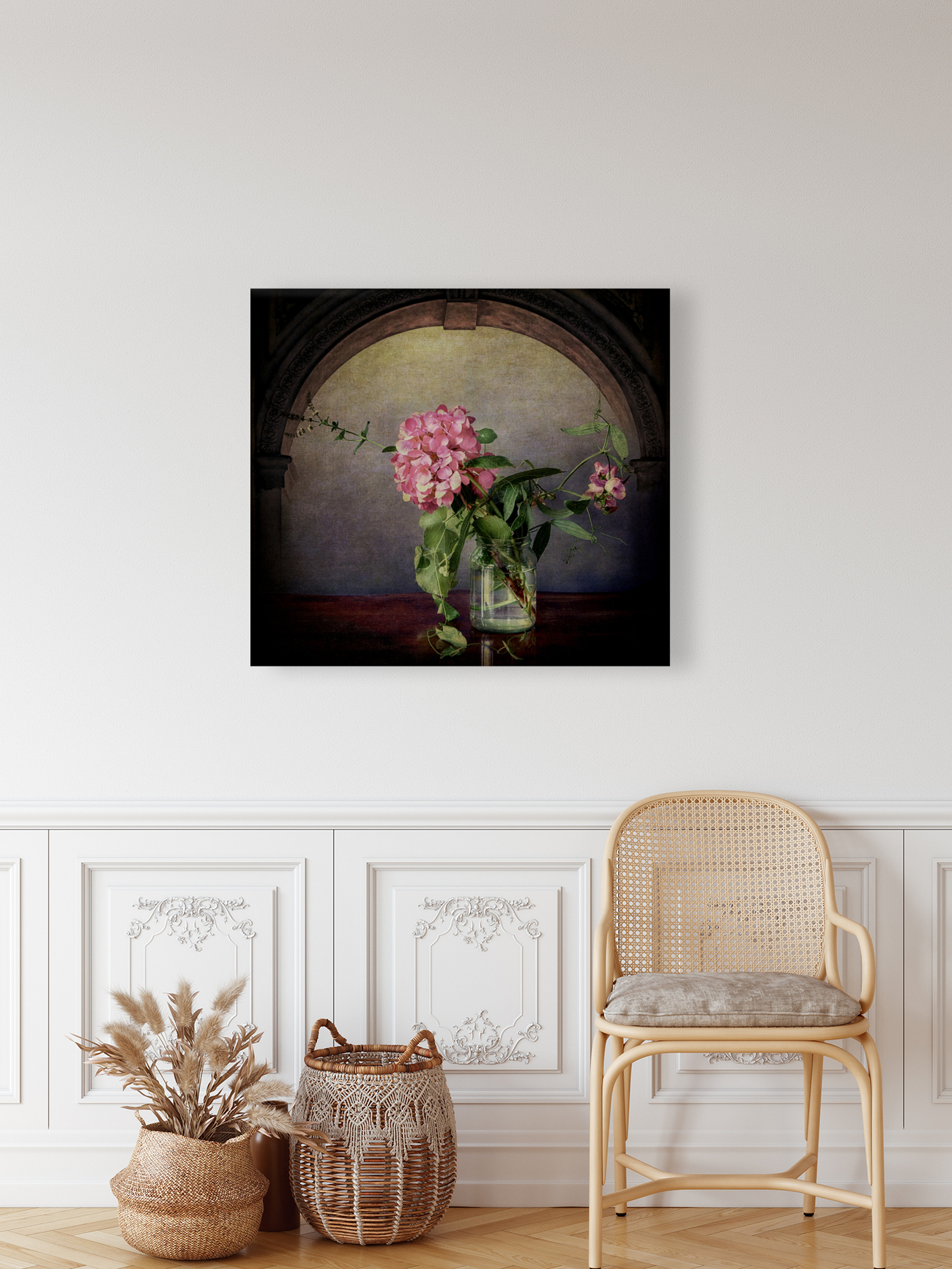 Hydrangea in glass Reproduction
