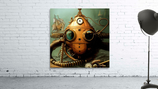 Steampunk marine creature Wall Preview