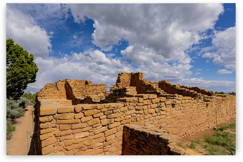 Sunny view of the historical Coyote Village in Mesa Verde Nation by Kit Leong