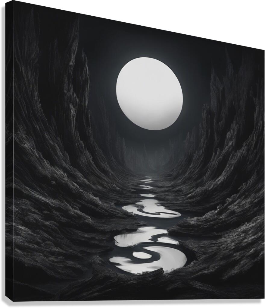 Black night  wall art Canvas Print
