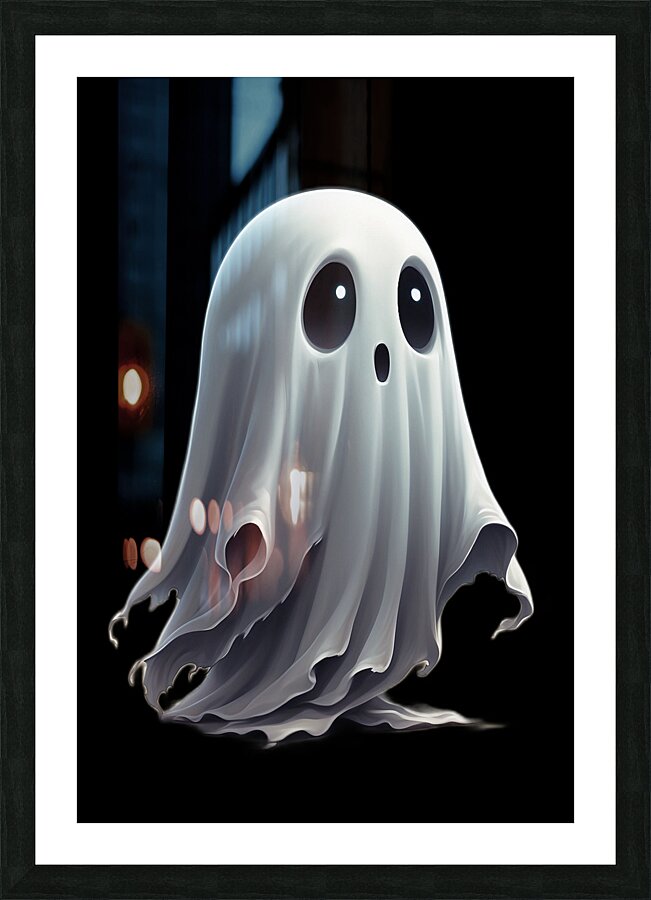 Default Draw a small ghost  Picture Frame print