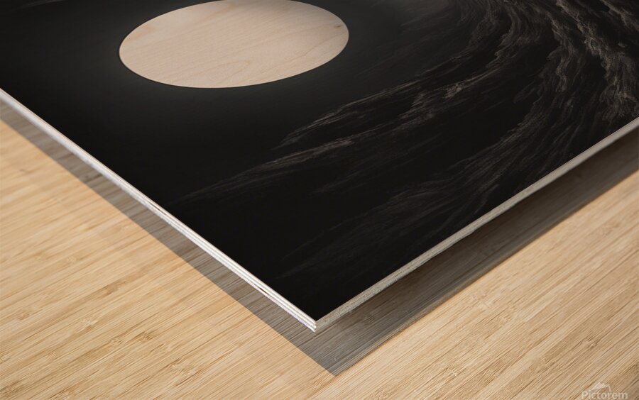 Black night  wall art Wood print