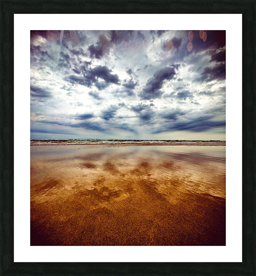 A walk on the beach Picture Frame print