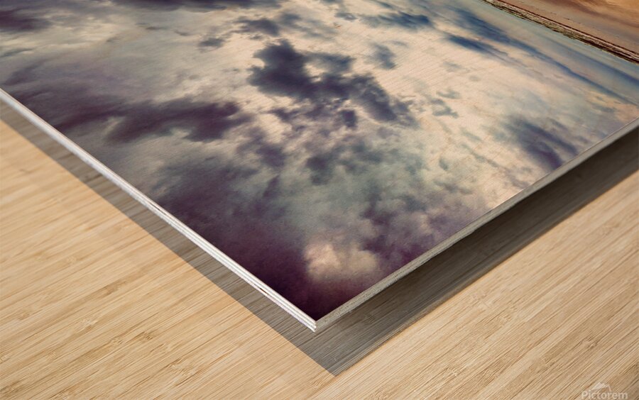 A walk on the beach Wood print