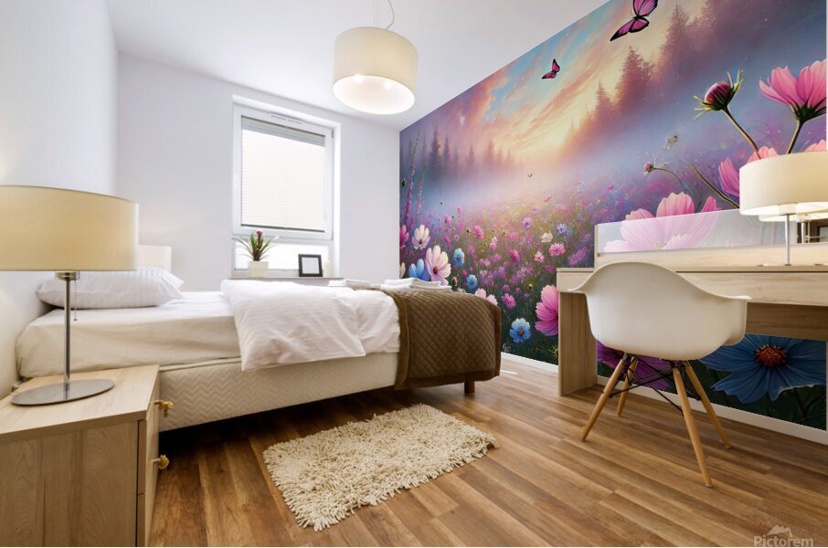 Dreamy Wildflower  Mural print