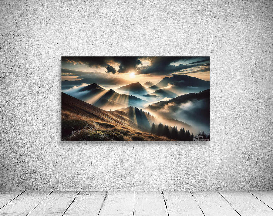 Mystical Mountains Wall Preview