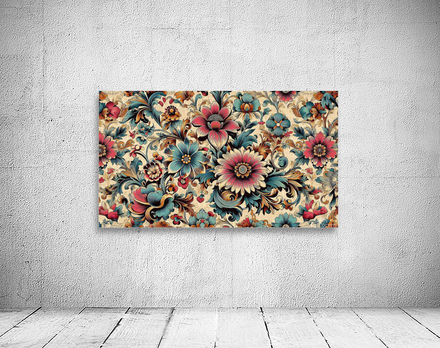 Retro Floral Patterns Wall Preview