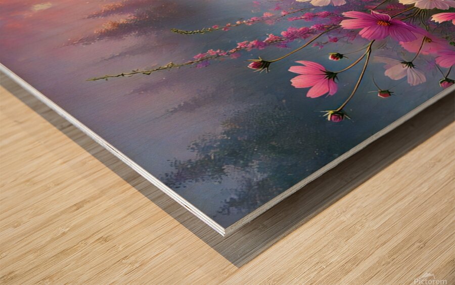 Dreamy Wildflower  Wood print