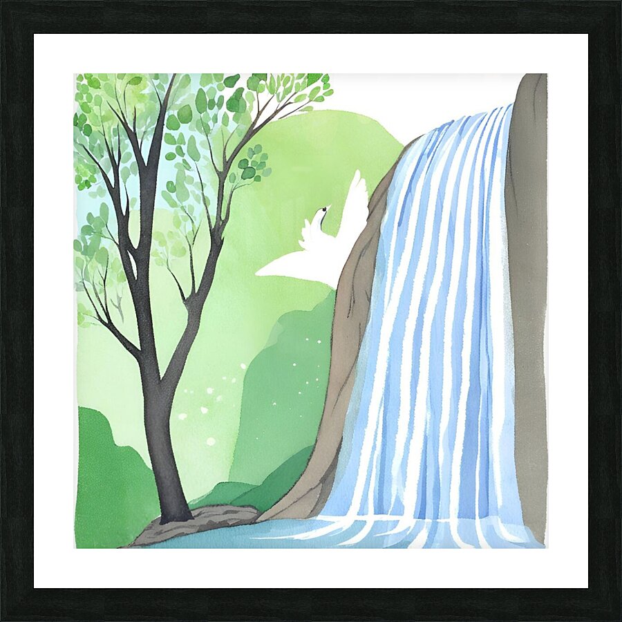 waterfall Picture Frame print