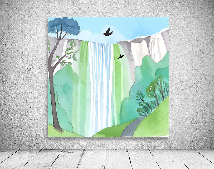 waterfall cascading Wall Preview