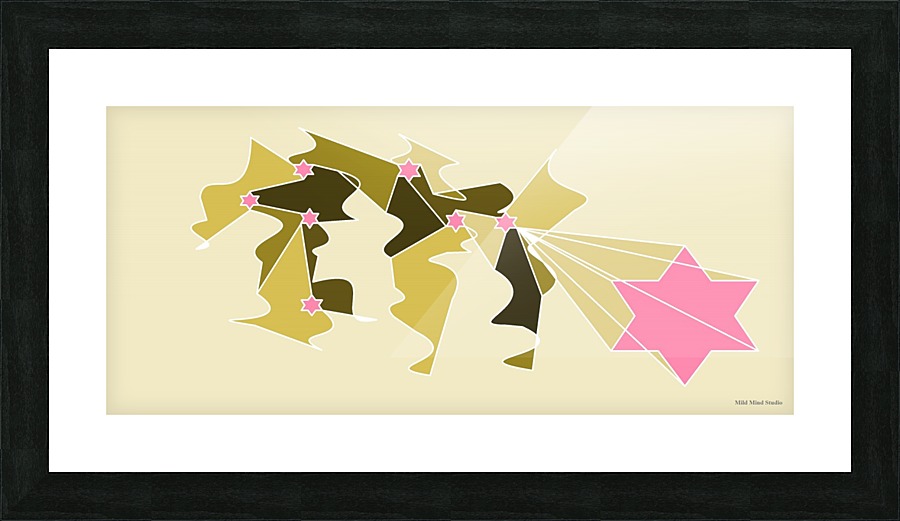 Star face Picture Frame print