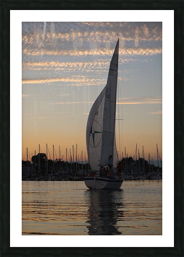 Sailing at dusk Picture Frame print