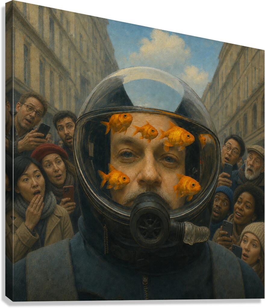 Aquarium Man Canvas Print