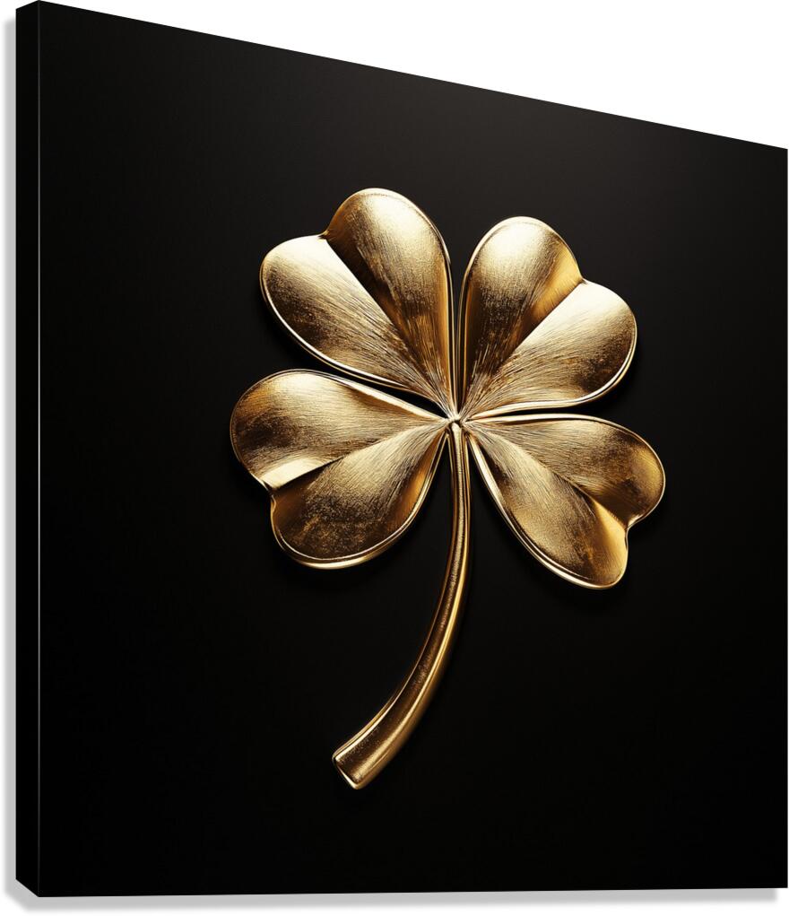Golden Shamrock Canvas Print
