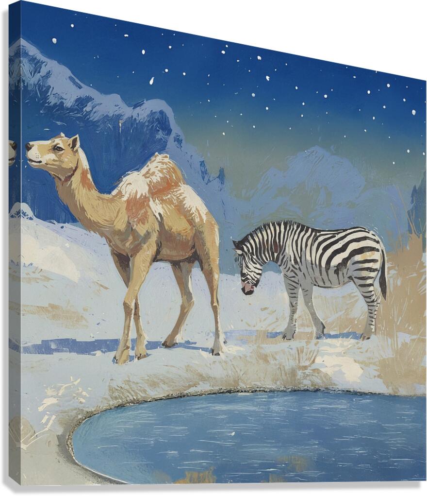 Unlikely Crossing Canvas Print