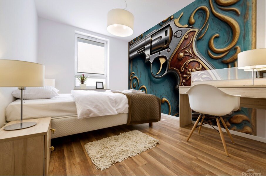 Gilded Revolver Mural print