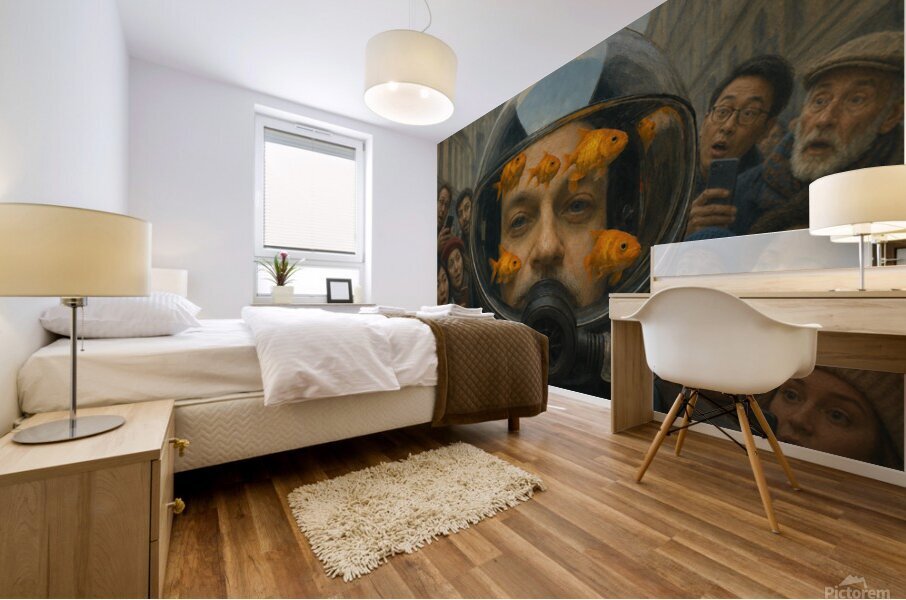 Aquarium Man Mural print