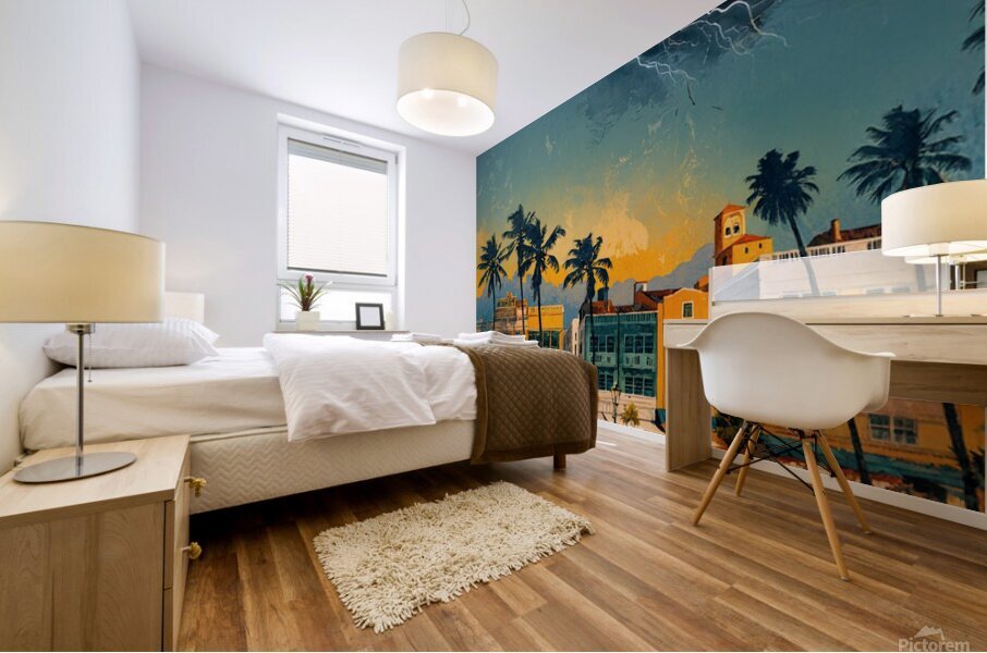 Art Deco Tempest Mural print