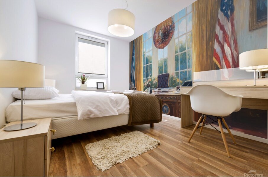 Oval Disco Mural print