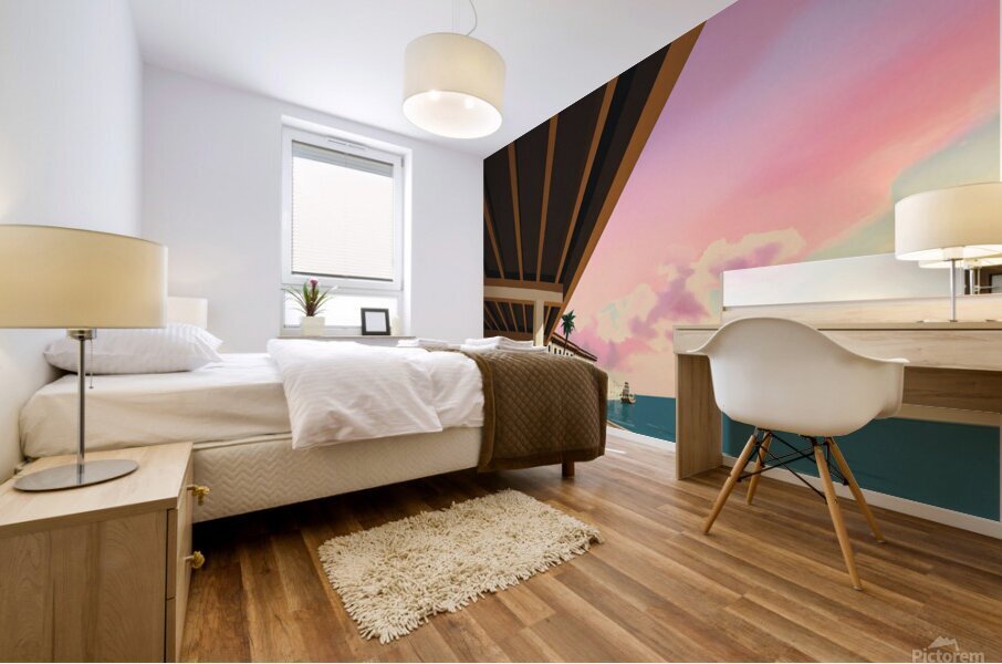 Pastel Pier Mural print