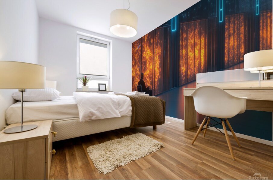 Fire Corridor Mural print