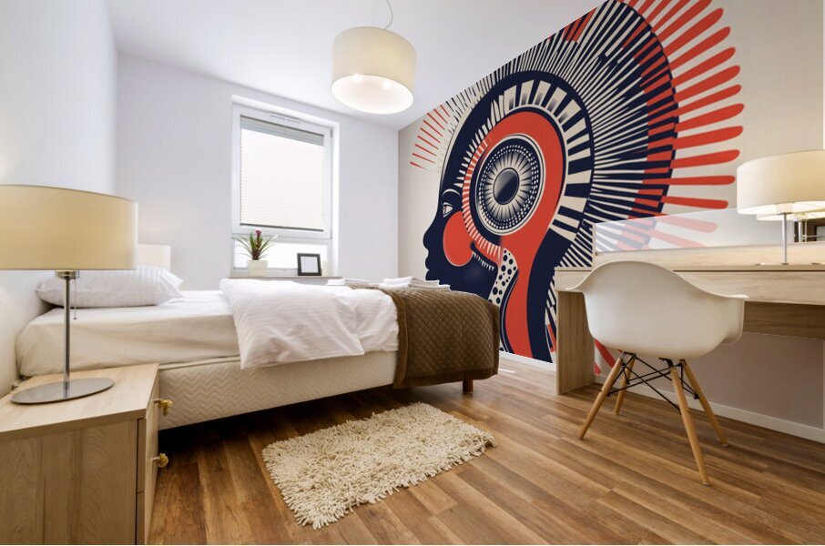 Radial Crown Mural print