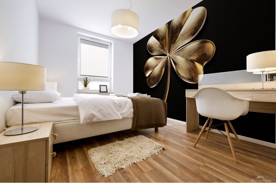 Golden Shamrock Mural print