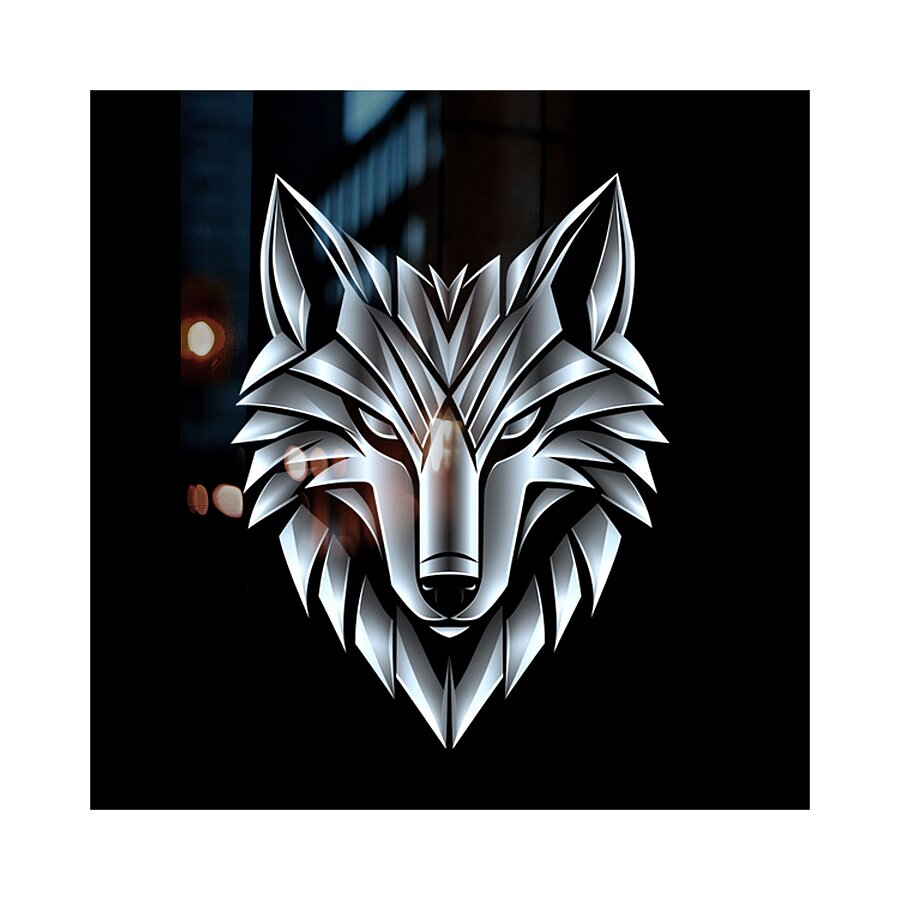 Silver Wolf Sigil Picture Frame Printing