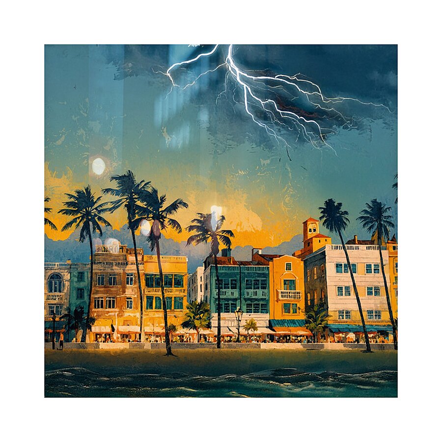 Art Deco Tempest Picture Frame print