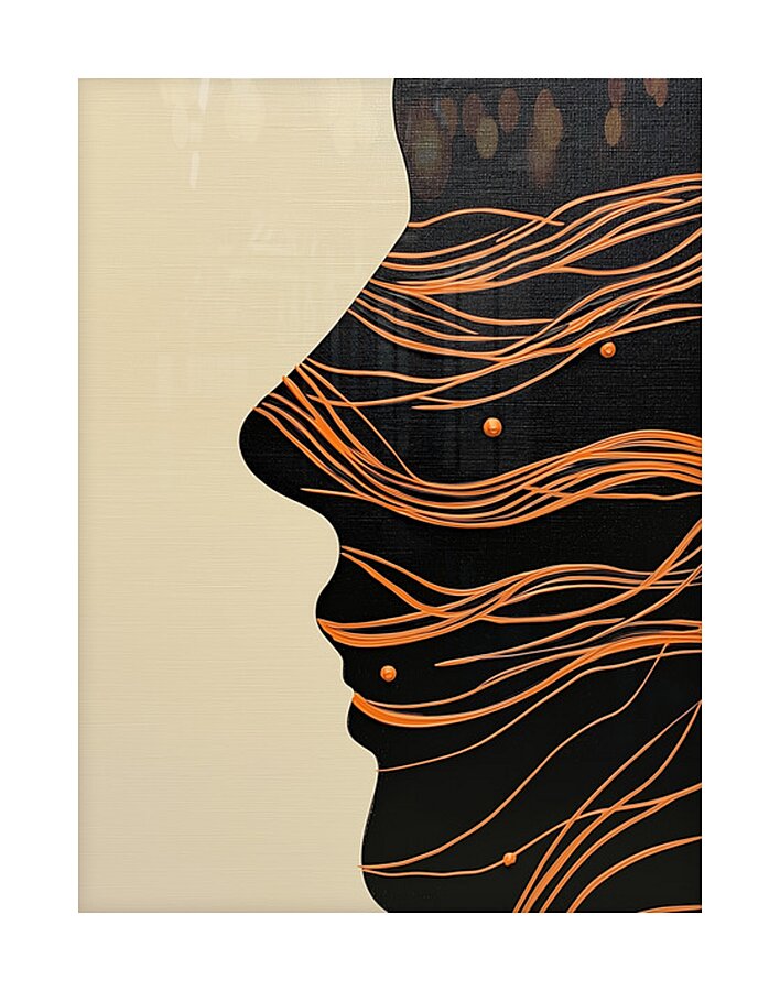 Facial Streaks Picture Frame print