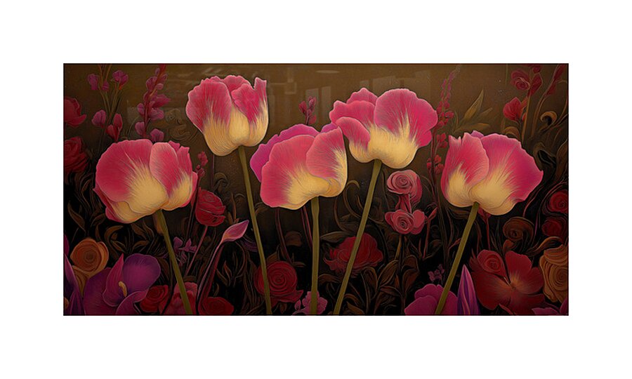 Nocturne Garden Picture Frame print