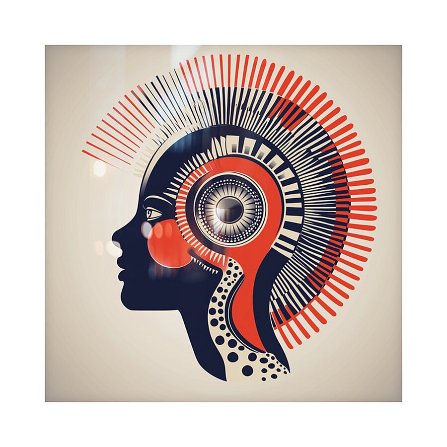 Radial Crown Picture Frame print