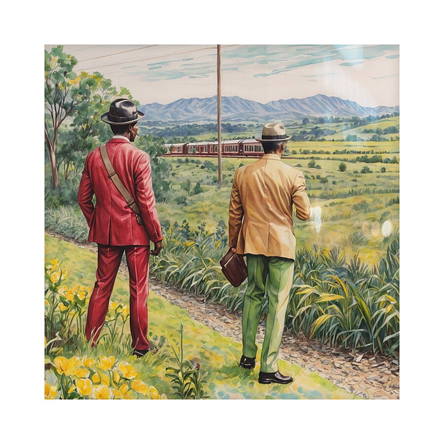 Valley Train Picture Frame Printing