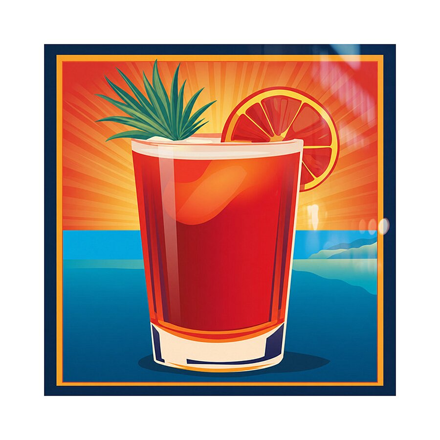 Tequila Sunrise Picture Frame Printing