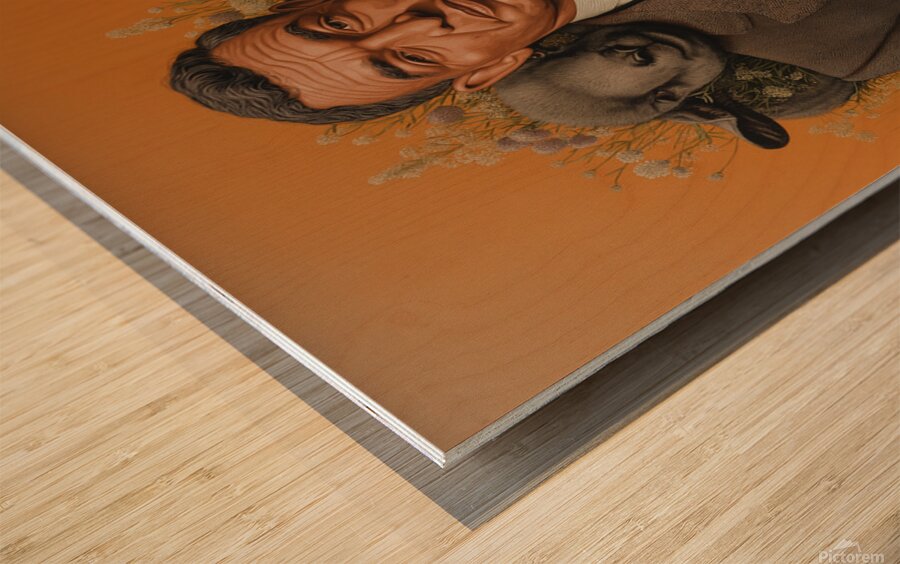 Black Sheep Wood print
