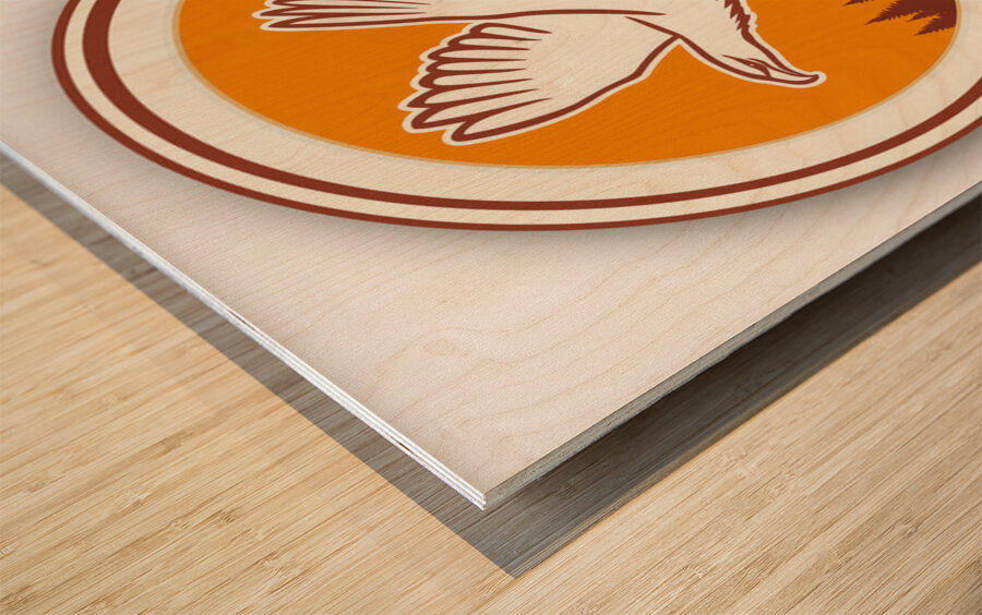 Campfire Flight Wood print
