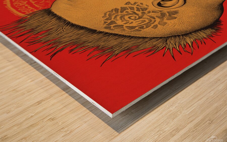 Barbarian Barber Wood print