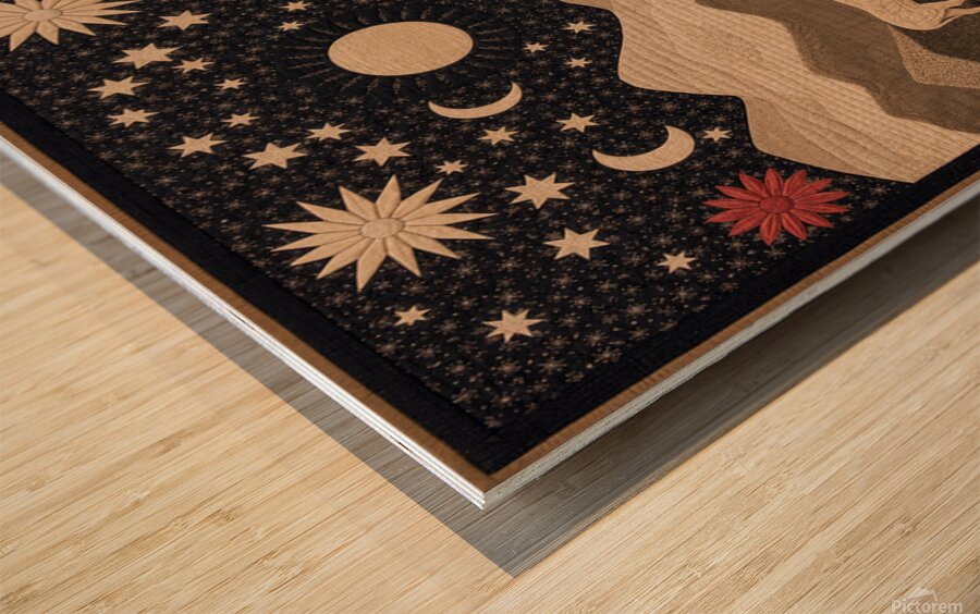 Under Many Moons Wood print