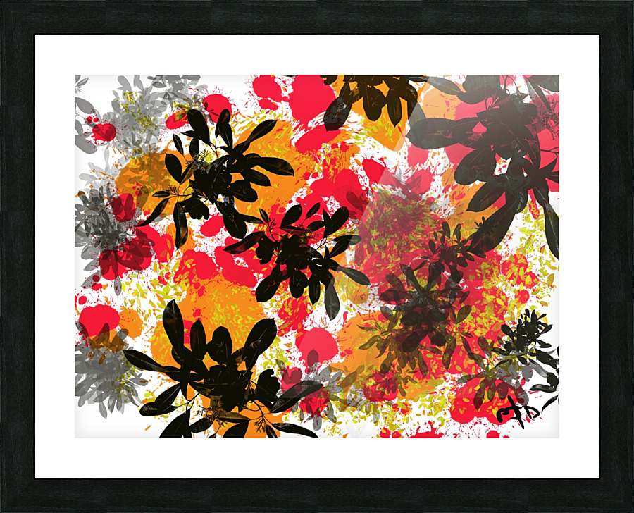 Abstract Floral Picture Frame print