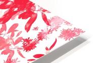 Red Floral Print HD Metal print