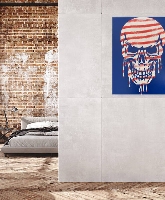 American Flag Skull Reproduction