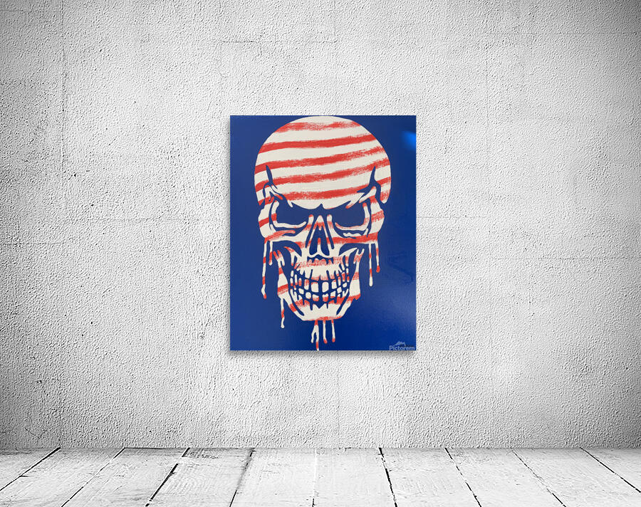 American Flag Skull Wall Preview