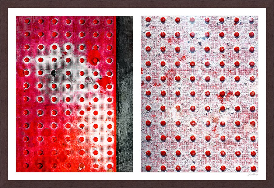 Red Diptych  07 Picture Frame print