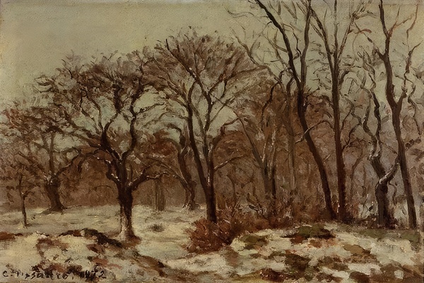 Chestnut Orchard in Winter 1872 Camille Pissarro Digital Download