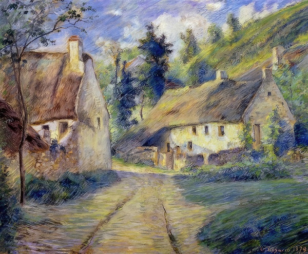 Cottages at Auvers near Pontoise 1879 Camille Digital Download