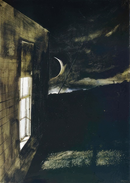 Crescent Moon   Contemporary Realism - Andrew Wyeth Digital Download