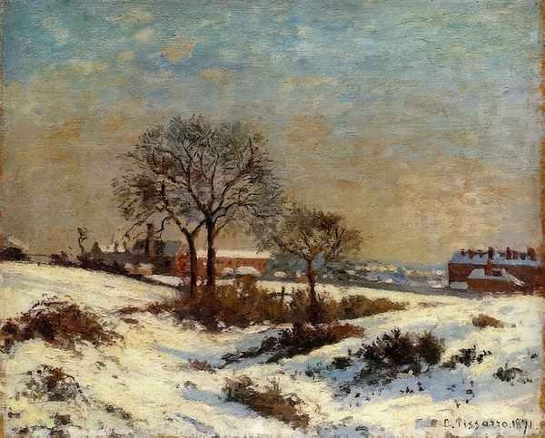 Landscape under Snow Upper Norwood 1871 Camil Digital Download